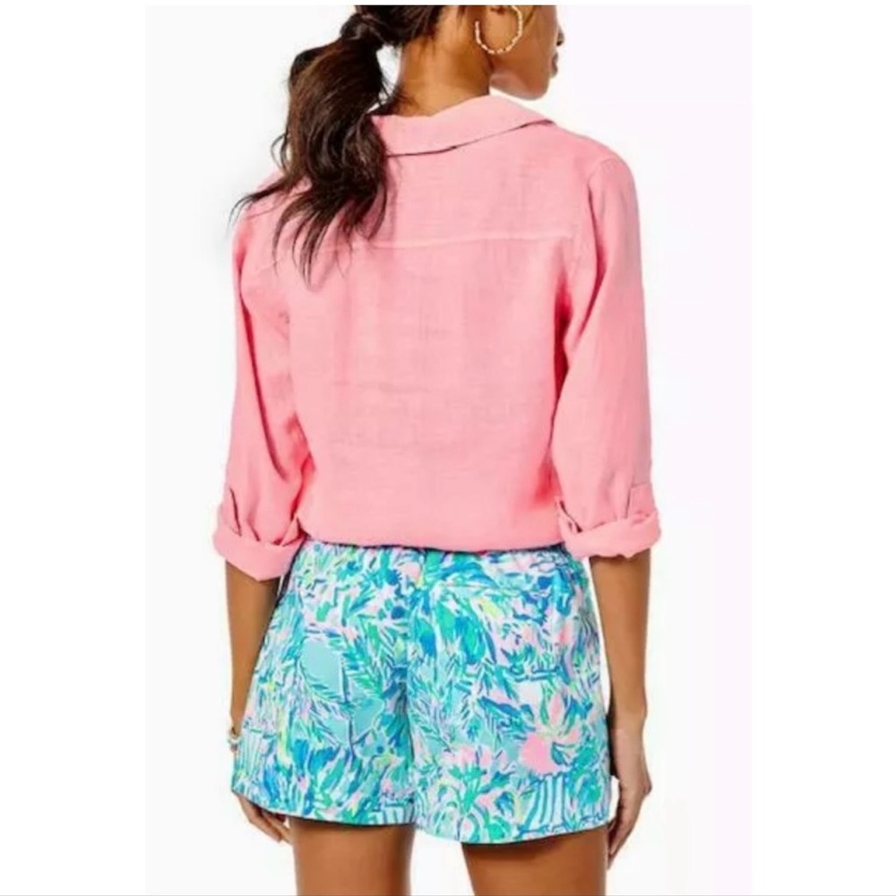 NWT LILLY PULITZER  ocean view short -blue ibiza - XXS
